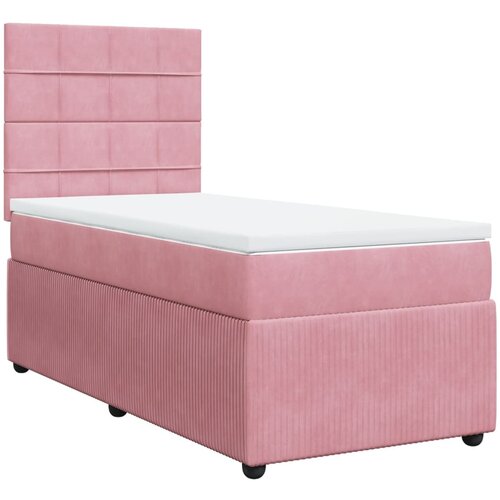 vidaXL Box spring krevet s madracem ružičasti 80 x 200 cm baršunasti Cene
