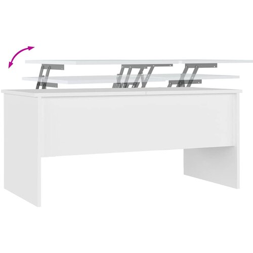 Stolić za kavu bijeli 102x50,5x46,5 cm od konstruiranog drva Slike