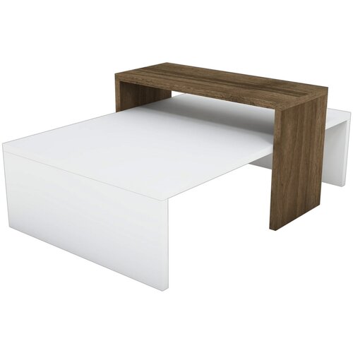 Decortie Klubske mizice Coffee Table - Glow - White, Walnut Bela Slike