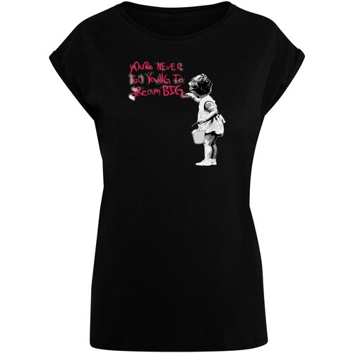 Merchcode Ladies Women's T-shirt Dream Big - black Cene