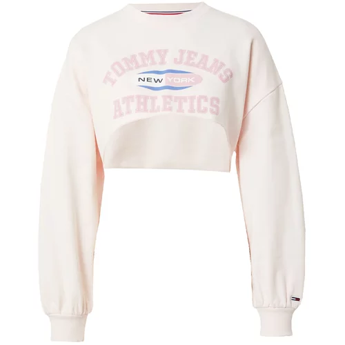 Tommy Jeans Sweater majica plava / roza / crna / bijela
