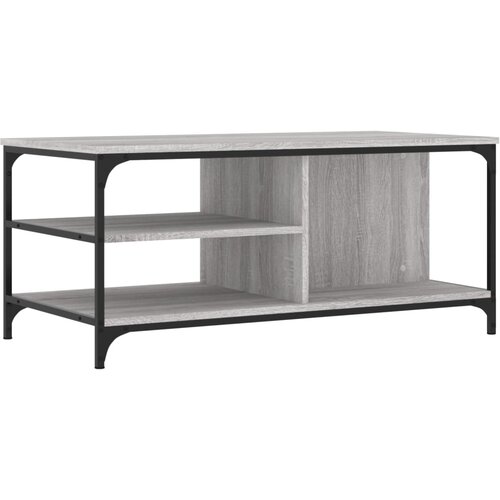 Maison Chic Klubska mizica - kavna mizica - Nizka mizica Siva sonoma 100x50x45 cm inženirski les, (21753271) Slike