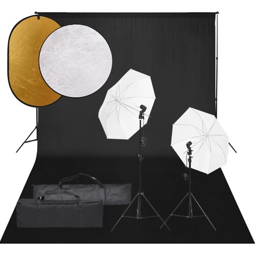 vidaXL komplet za foto studio z lučmi, ozadjem in odbojnikom Cene