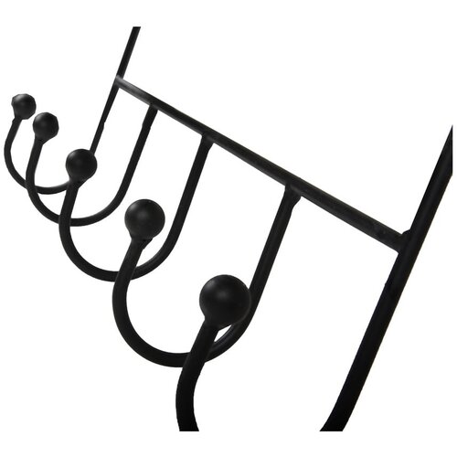Garden Pleasure Črn kovinski stenski obe&amp;scaron;alnik s polico 42 cm Almeria &amp;ndash; Slike