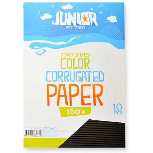 Junior jolly Waves, karton rebrasti, A4, 10K, odaberite nijansu Crna Cene