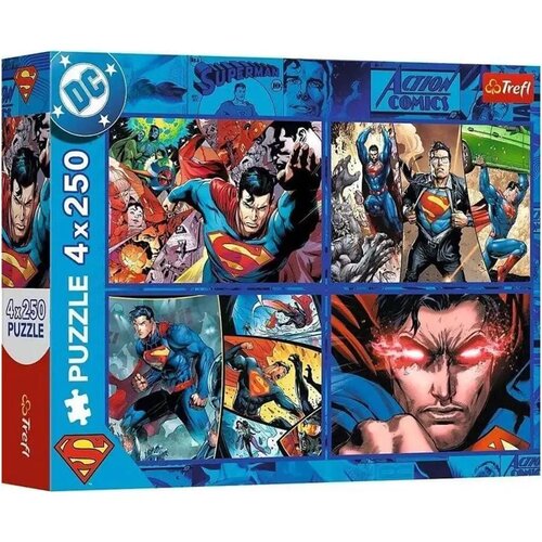 Trefl DC: Hrabri Superman 4x250-dijelni puzzle - Cijene