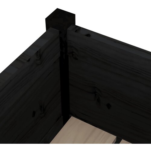  Vrtne sadilice 2 kom crne 31 x 31 x 70 cm od masivne borovine Slike