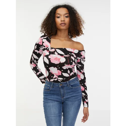 Orsay Pink-Black Women's Floral Top - Women Orsay Pink-Black Women's Floral Top - Women