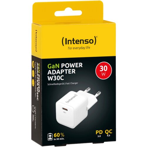 Intenso Punjač kućni, brzi, USB-C, 3A, 30W - Power Adapter W30C Gan Cene