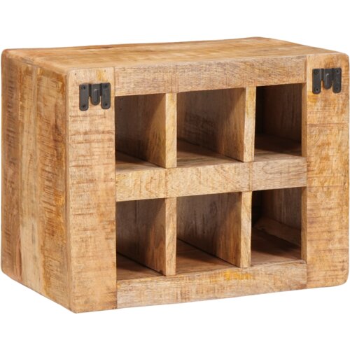 VidaXL Stalak za vino Smeđa 44 x 30 x 35 cm Čvrsto drvo manga Slike