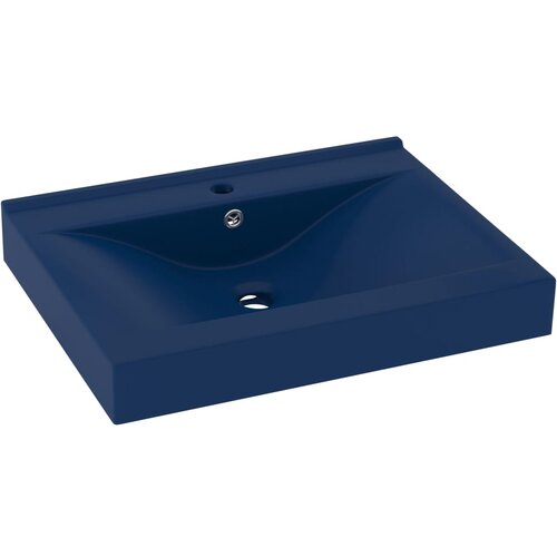 Maison Chic Razkošen Umivalnik - Kopalna umivalnik - Lavabo z luknjo mat temno moder 60x46 cm keramičen, (21684727) Cene