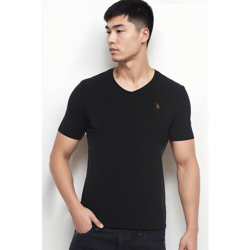 Dewberry T9568 V-NECK MEN'S T-SHIRT-BLACK Cijene