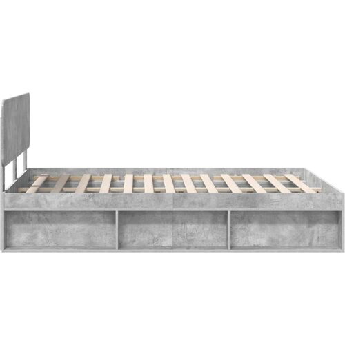  Okvir za krevet Beton 160 x 200 cm Čvrsto borovo drvo Slike