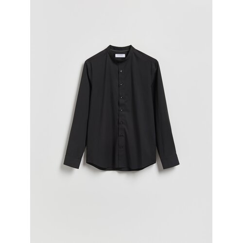 Reserved Slim fit ko&scaron;ulja s podignutim ovratnikom - crno Cijene