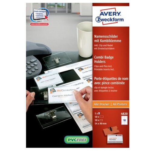 Avery Zweckform Priponke z mehanizmom 60 x 90 mm Slike