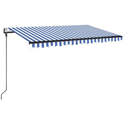  Automatska tenda sa senzorom LED 450 x 300 cm plavo-bijela Slike