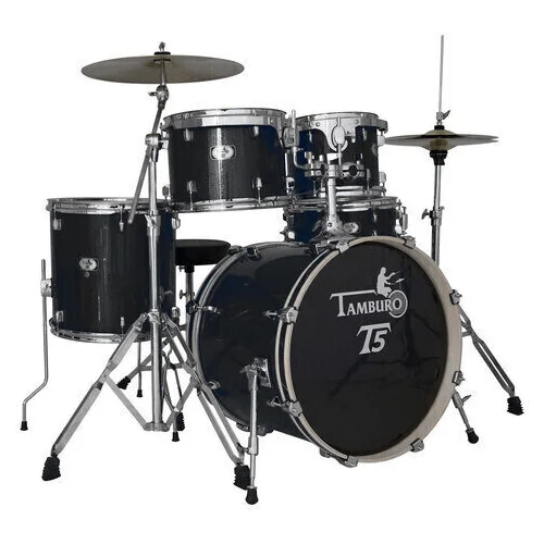 Tamburo T5S18BSSK BLACK SPARKLE akustični bubanj sa stalcima i činelama