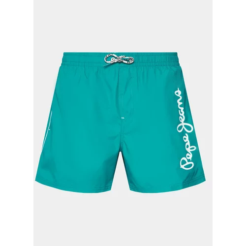 PepeJeans Kopalne hlače Logo Swimshort PMB10393 Modra Regular Fit