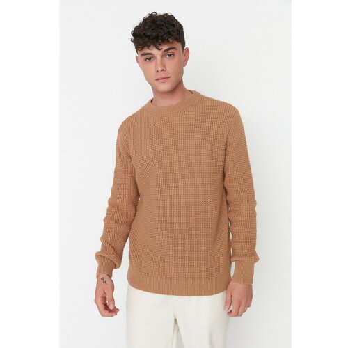 Trendyol Men's Regular Fit Crew Neck Textured Knitwear Sweater Slike