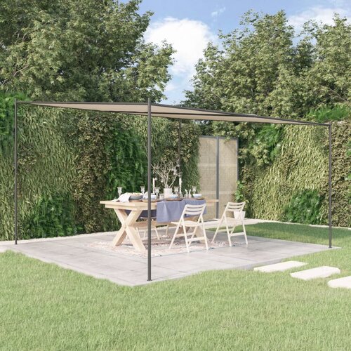 vidaXL Paviljon bež 4x4 m 180 g/m² blago in jeklo Cene
