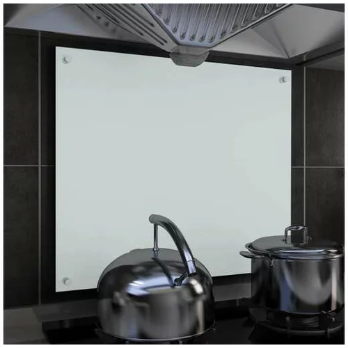  Kuhinjska zaščitna obloga bela 70x60 cm kaljeno steklo