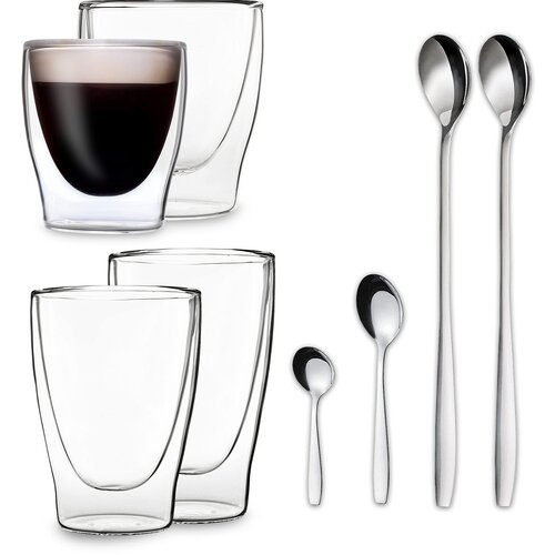 Feelino DUOS dvostenski kozarci 80, 200, 310, 400 ml, vključno z žlico Cene