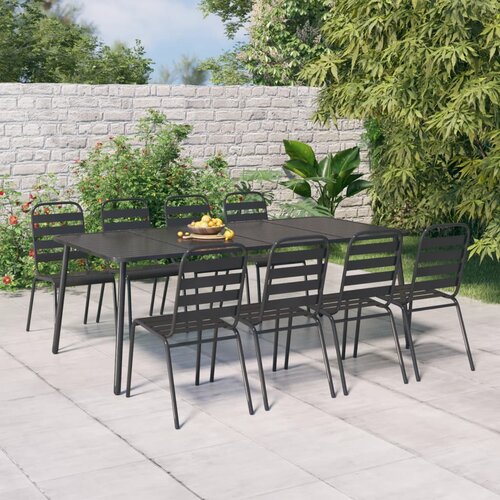 vidaXL Vrtni stol antracit 200x100x71 cm čelični Cijene