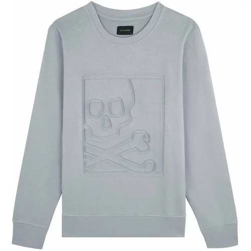 Scalpers Sweater majica 'Engraving' siva