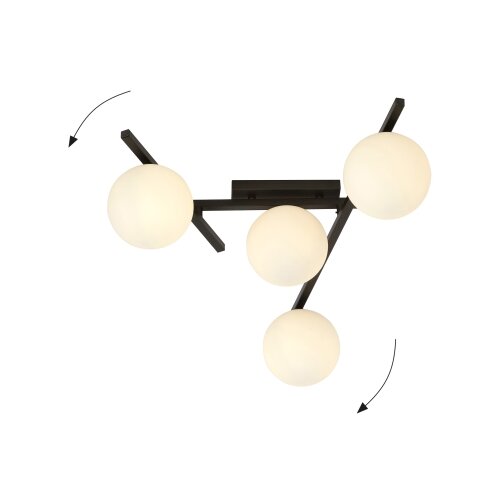  plafonsko svetlo smart 4xE14/10W/230V crno/belo Slike