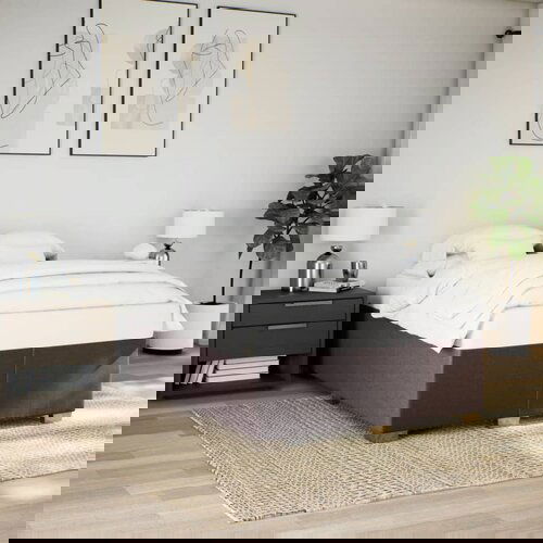 vidaXL Okvir za krevet bez madraca tamnosmeđi 160x200 cm od tkanine Cene