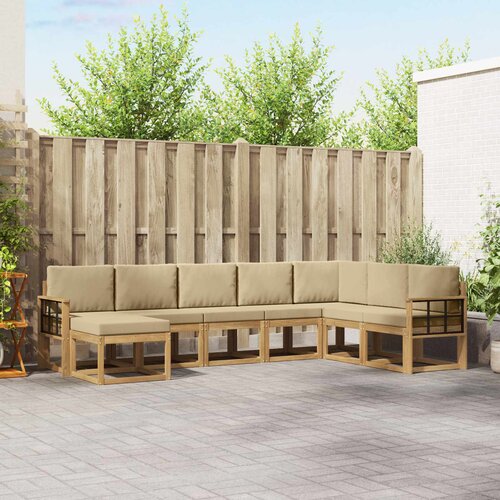  Set vanjskih sofa 8 kom. Bijela i bež Cijene