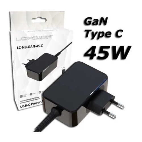 LC-Power USB GaN punjac 45W Punjac za laptope,USB-C, 5-20V, 2.25-3A Cene
