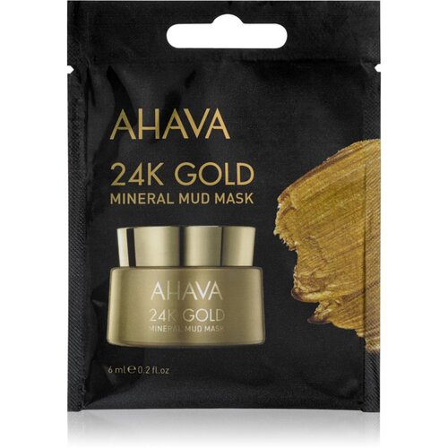Ahava Mineral Mud 24K Gold mineralna maska od blata s 24-karatnim zlatom 6 ml Slike