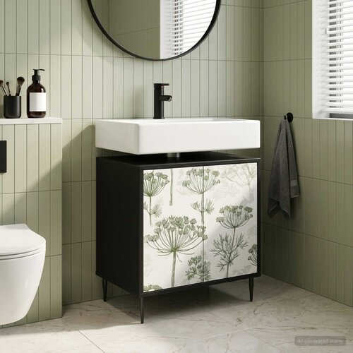  Kupaonski ormar GOTHA Crni hrast 60 x 40 x 61 cm Cijene