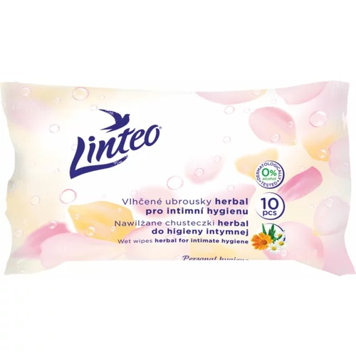 Linteo Personal hygiene vlažni robčki za intimno higieno mini herbal 10 kos