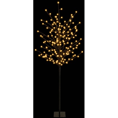  LED božićno drvce s kuglama Crna 18 x 18 x 150 cm Čelik Slike