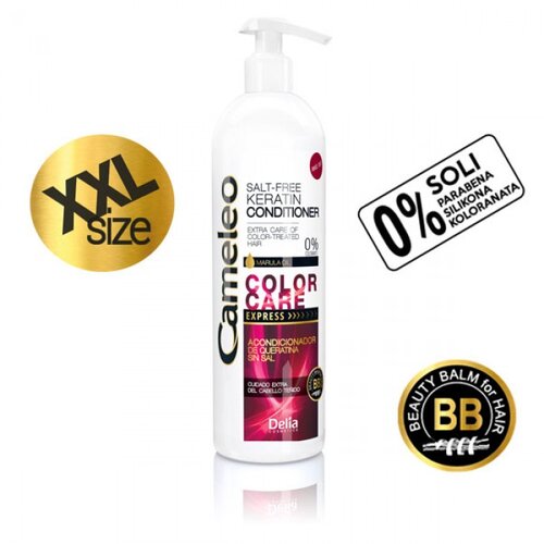 Delia CAMELEO BB - COLOR CARE - Balzam sa keratinom za farbanu i posvetljivanu kosu - Bez soli XXL 500ml Slike
