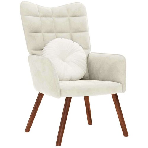 vidaXL Relaksacijski stol Cream Velvet Cene