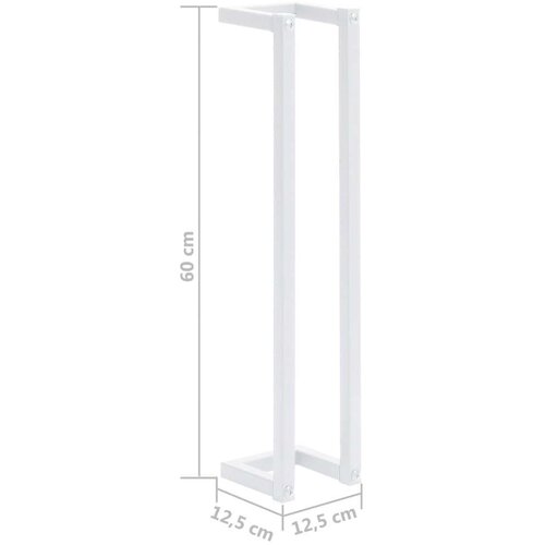 VidaXL stalak za ručnike bijeli 12,5 x 12,5 x 60 cm čelični Slike