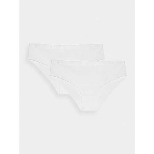 4f Women's Underwear Panties (2 Pack) - White Cene