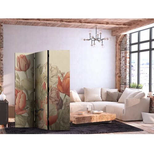  Paravan - Bouquet with Tulips - Colorful Flowers on a Light Background - Illustration 135x172 Cene