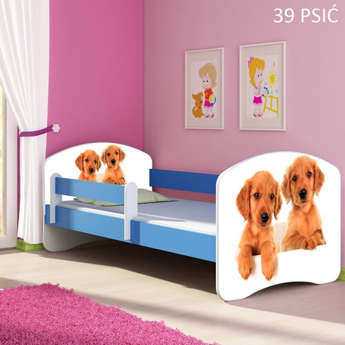  Dječji krevet ACMA s motivom, bočna plava 140x70 cm 39 Psići Cene