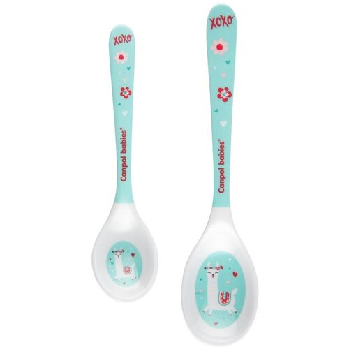 Canpol Exotic Animals Spoon žlička 2 ks Turquoise 2 kos Slike