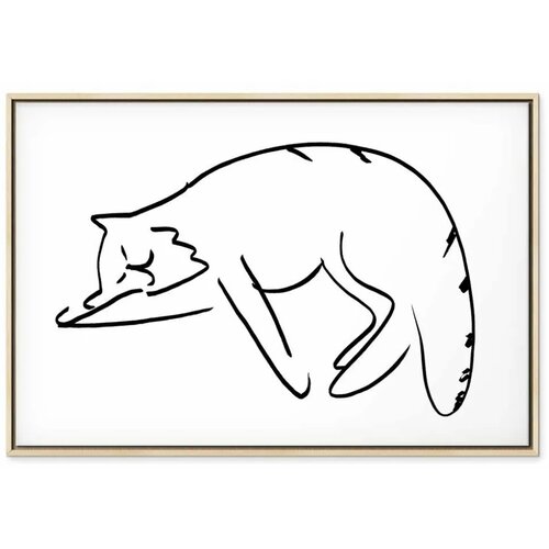  Slika - Cat\&amp;#039;s Dreams (1 Part) Vertical 90x60 U prirodnom drvenom okviru Slike