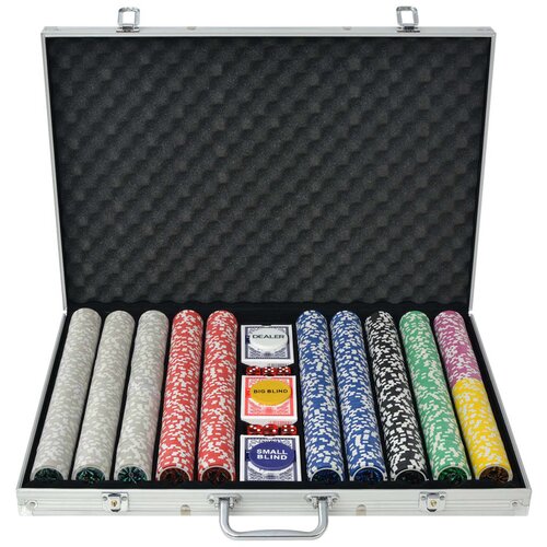 vidaXL Set za Poker s 1000 Laserskih Žetona Aluminijum Cijene