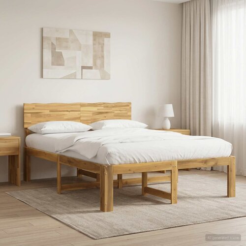  Krevetni okvir s uzglavljem ROSTOCK Bijela 135 x 190 cm Cijene