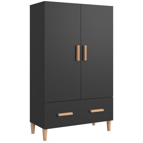Maison Chic Komoda - Predalnik črna 70x31x115 cm inženirski les, (21716470) Slike