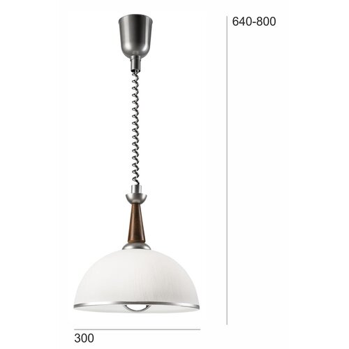 LAMKUR Podesivi luster CHIARA 1xE27/60W/230V srebran/bukva Slike