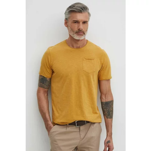 Medicine Bombažna kratka majica moški, rumena barva