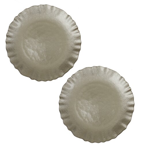 Brandani Set krožnik Lurex 21cm / 2 kos / &scaron;ampanjec / steklo, (20840571) Cene